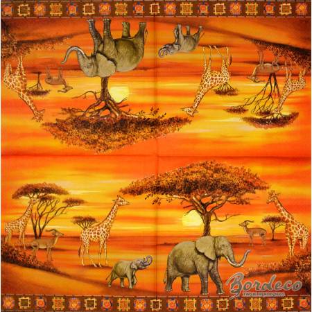 Serwetka do decoupage MAKI Afryka safari 33x33cm